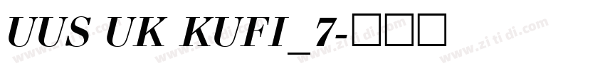 UUS UK KUFI_7字体转换